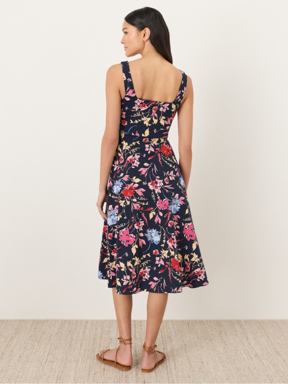 NWT Pact Organic Fit & Flare Square Neck Dress - Picture 5 of 9